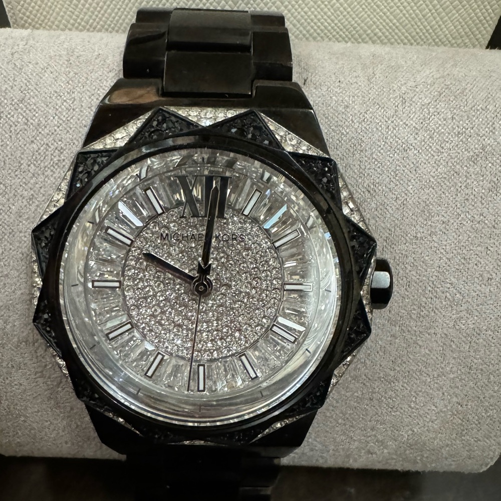 MICHAEL KORS Oversized Black-Tone Watch